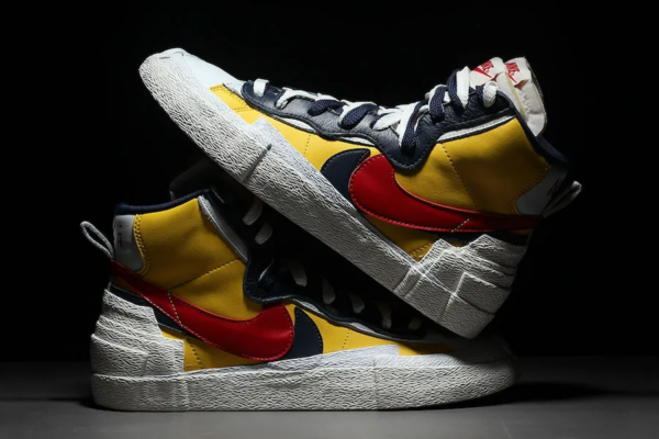 Giày Sacai x Nike Blazer Mid 'Maize Navy' BV0072-700 - Ảnh 6