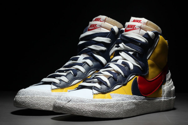 Giày Sacai x Nike Blazer Mid 'Maize Navy' BV0072-700 - Ảnh 5