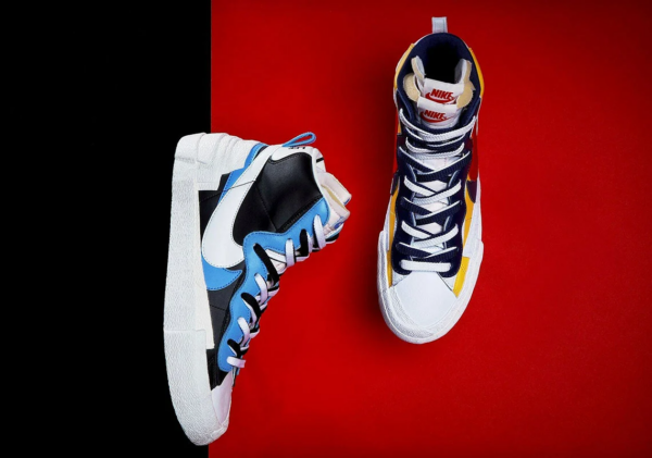 Giày Sacai x Nike Blazer Mid 'Maize Navy' BV0072-700 - Ảnh 7