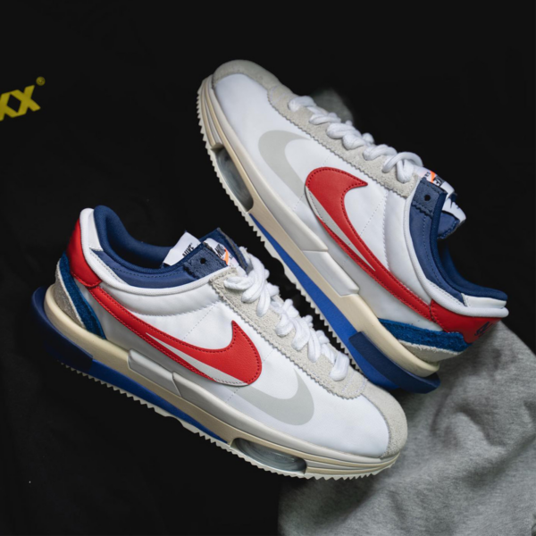Giày Nike x Sacai Zoom Cortez SP 'White Red' DQ0581-100 - Ảnh 10