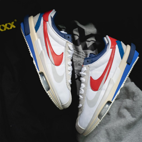 Giày Nike x Sacai Zoom Cortez SP 'White Red' DQ0581-100 - Ảnh 7