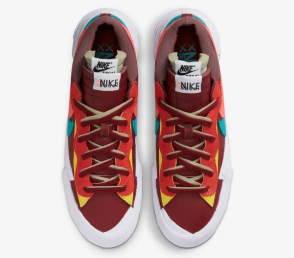 Giày Nike KAWS x sacai x Blazer Low 'Team Red' DM7901-600 - Ảnh 7
