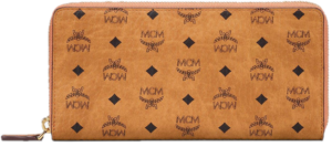 Vi MCM Zip Around Wallet in Visetos Original 'Cognac' MXLAAVI01CO001