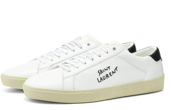 Giày Saint Laurent SL-06 Court Leather 'White Black' 610685-08G10-9061 - Ảnh 3
