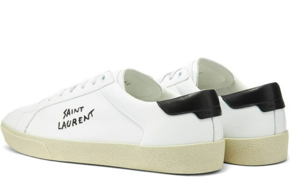 Giày Saint Laurent SL-06 Court Leather 'White Black' 610685-08G10-9061 - Ảnh 5