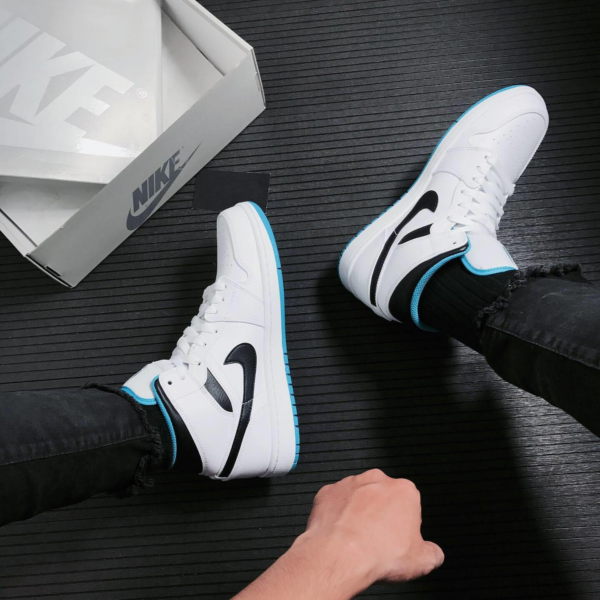 Giày Nike Air Jordan 1 Mid 'Laser Blue' 554724-141 - Ảnh 4