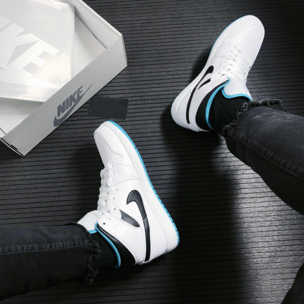 Giày Nike Air Jordan 1 Mid 'Laser Blue' 554724-141 - Ảnh 3
