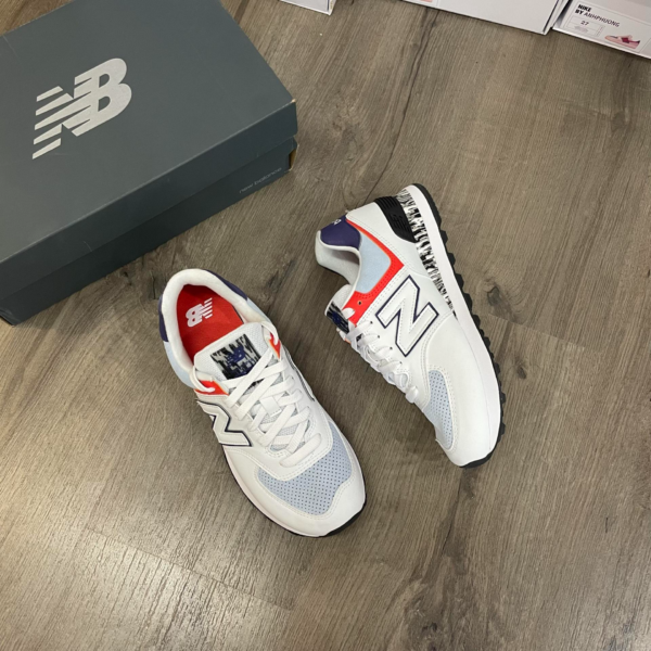 Giày New Balance 574 Classic 'White Ghost Pepper' WL574CS2 - Ảnh 7
