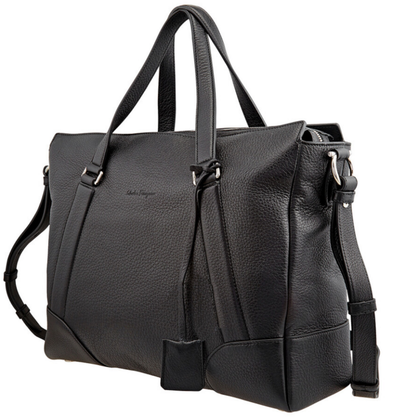Túi Salvatore Ferragamo Leather Dynamo Business 'Black' 24A166-723705 - Ảnh 2