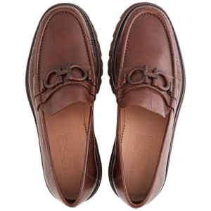 Alternative view of Giày Salvatore Ferragamo Gancini Ornament MoccasinItem 'Brown' 02B522 715065