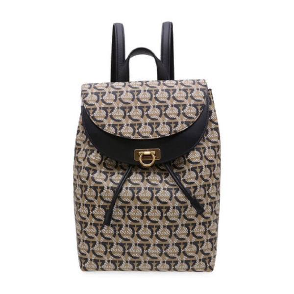 Balo Salvatore Ferragamo Ladies Gancini 'Black Grey' 21H988-726731