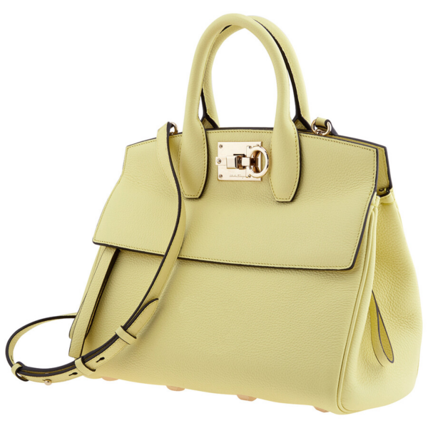 Túi Salvatore Ferragamo The Studio Leather 'Yellow' 21H159-744533 - Ảnh 4