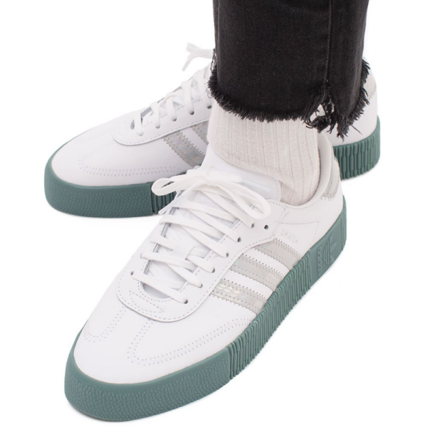 Giày Adidas Wmns Sambarose 'White Silver Green' FX6274 - Ảnh 7