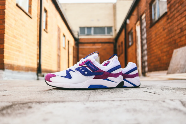 Giày Saucony Grid 9000 Premium Suede 'White Purple' S70439-2 - Ảnh 6