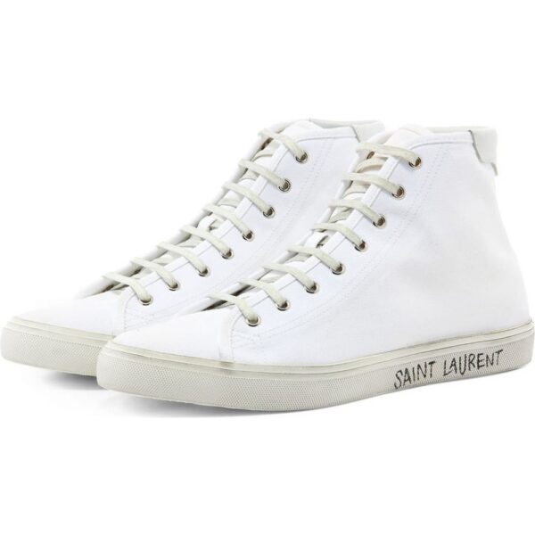 Giày Saint Laurent Malibu Mid Optic White 649249-00NG0-9030 - Ảnh 2