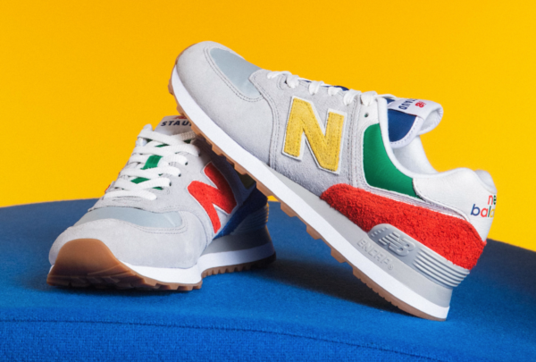 Giày New Balance STAUD x 574 'Rain Cloud Team Red' ML574ST - Ảnh 7