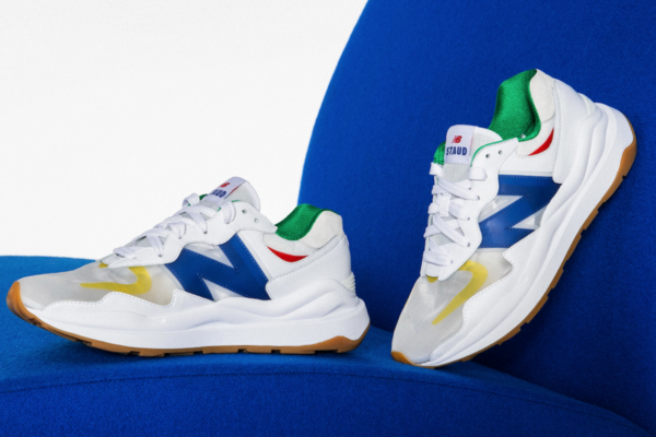 Giày New Balance STAUD x 574 'Rain Cloud Team Red' ML574ST - Ảnh 6