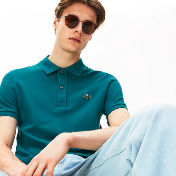 Áo Lacoste Petit Piqué Polo Shirt Blue - Ảnh 2
