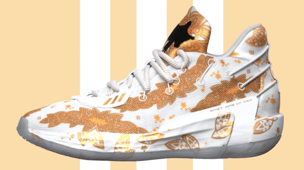 Giày Adidas Ric Flair x Dame 7 'White Gold Metallic' FX6616 - Ảnh 4
