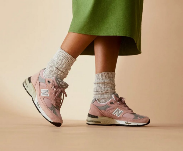 Giày New Balance Wmns 991 Made In England 'Pink' W991PNK - Ảnh 4