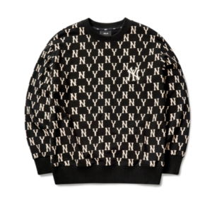 Áo Sweater MLB Monogram Allover Logo 3AMTM0614-50BKS