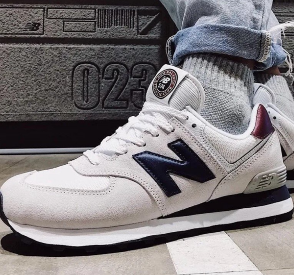Giày New Balance 574 Classic 'White Natural Indigo' ML574HX2 - Ảnh 5