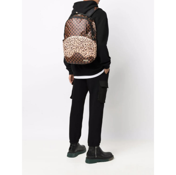 Balo Sprayground DLX Shark Leopard Print Brown W0735724 - Ảnh 3