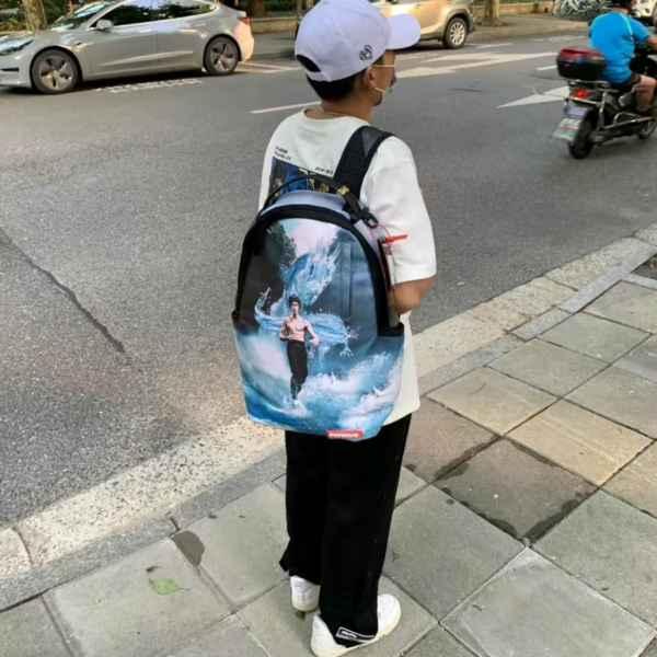 Balo Sprayground Bruce Lee Blue W0715803 - Ảnh 4