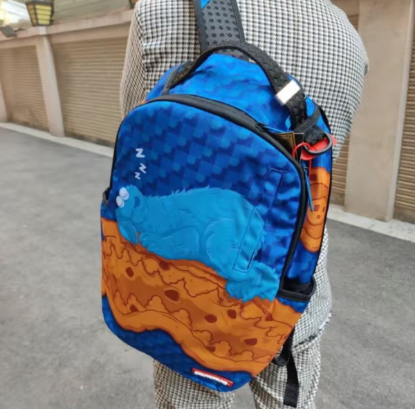 Balo Sprayground DLX Shark 'Brown Blue' W0735768 - Ảnh 4