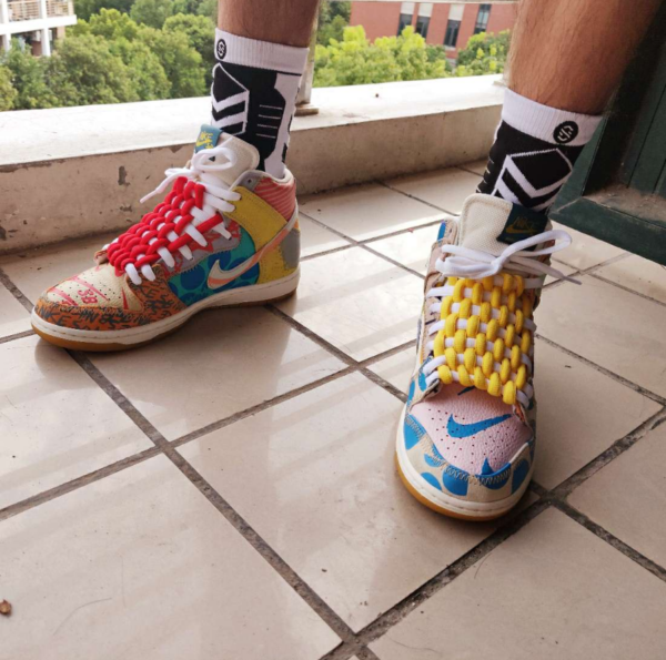 Giày Nike Thomas Campbell x SB Dunk High 'What The' 918321-381 - Ảnh 5