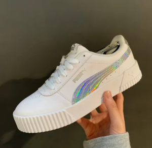 Giay Puma Carina 'White Iridescent' 373834-01