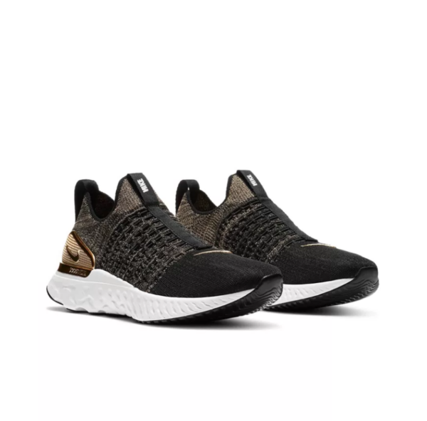Giày Nike React Phantom Run Flyknit 2 Premium 'Black Metallic Gold' CZ4830-001 - Ảnh 2