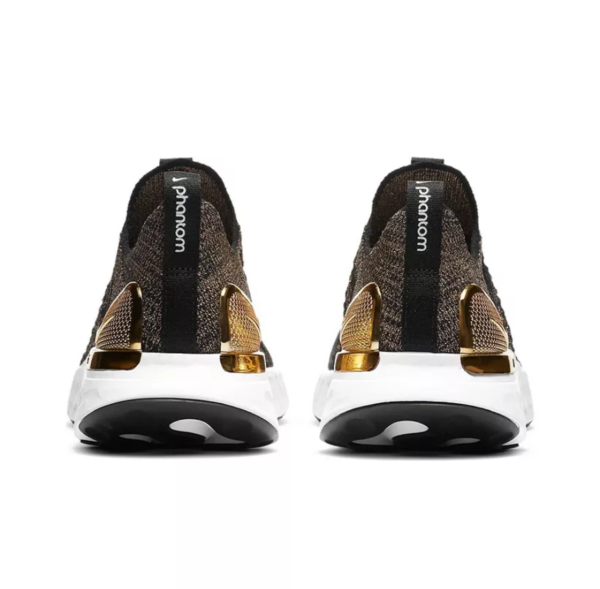 Giày Nike React Phantom Run Flyknit 2 Premium 'Black Metallic Gold' CZ4830-001 - Ảnh 4
