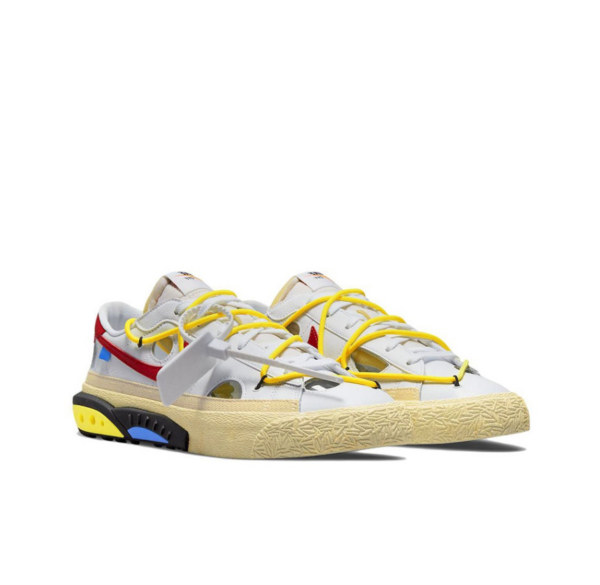 Giay Nike Off White x Blazer Low 'White University Red' DH7863-100
