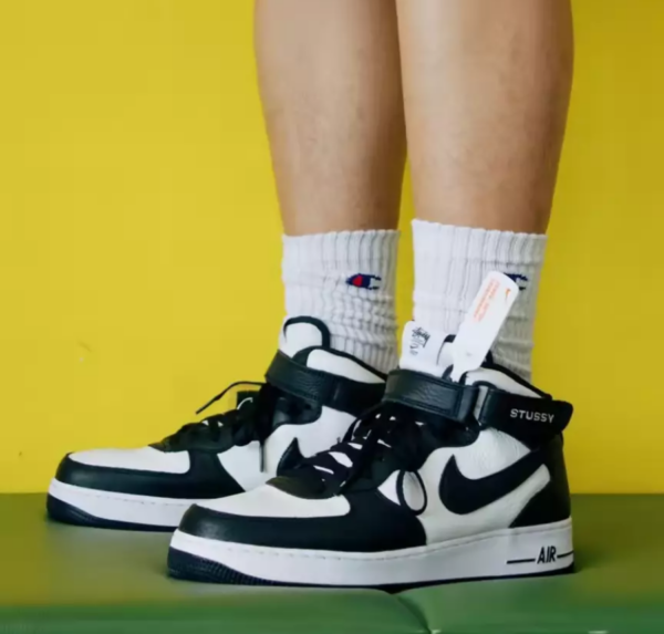 Giày Nike Air Force 1 Mid Stussy 'Light Bone' DJ7840-002 - Ảnh 7