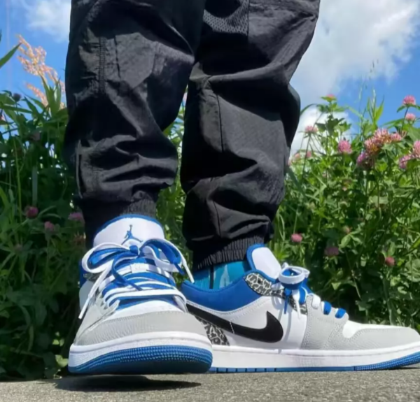 Giày Nike Air Jordan 1 Low SE GS 'True Blue' DQ2514-140 - Ảnh 5