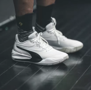 Alternative view of Giày Puma Triple Basketball 'White Black' 195217-06
