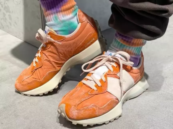Giày New Balance 327 Vintage 'Luxe Orange' MS327VT - Ảnh 4