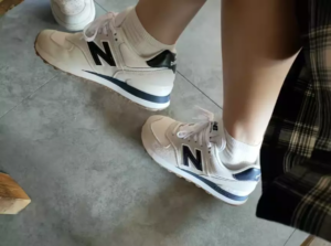 Alternative view of Giày New Balance 574 'White Navy' ML574TF2