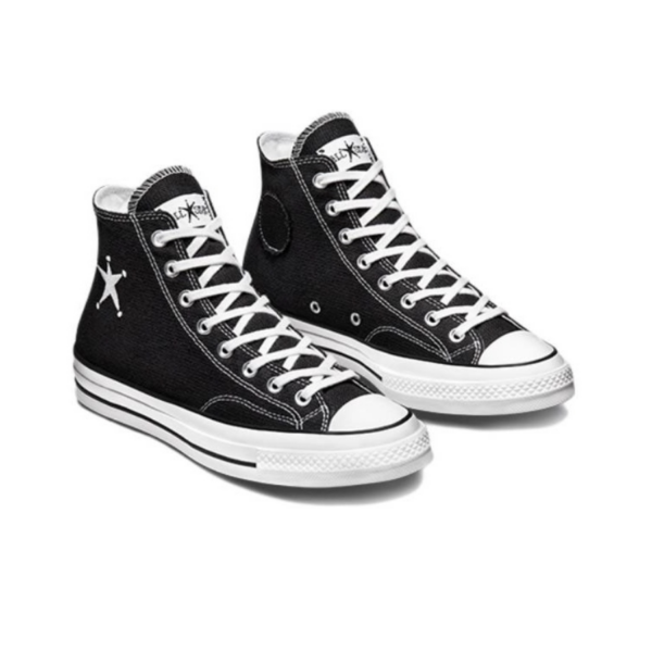 Giày Converse x Stussy Chuck 70 High 'Black' A01765C - Ảnh 6