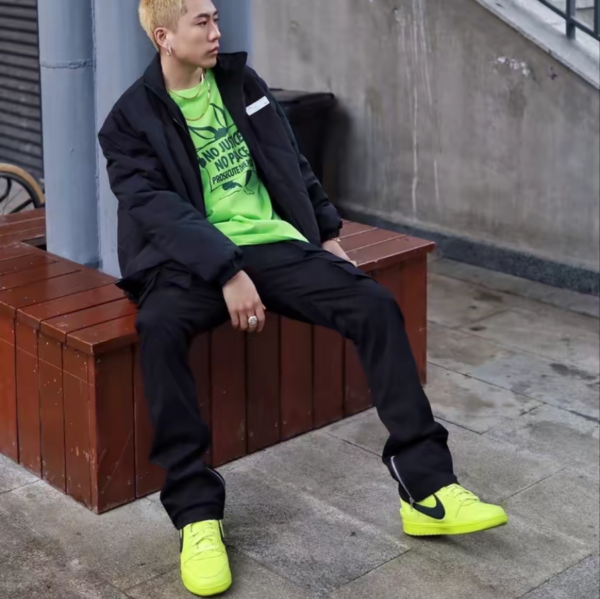 Giày Nike AMBUSH x Dunk High 'Flash Lime' CU7544-300 - Ảnh 4