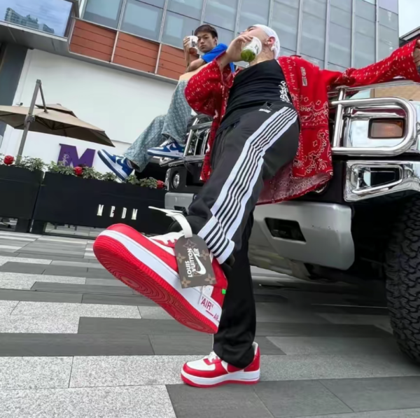 Giày Nike Air Force 1 Low x Louis Vuitton Virgil Abloh 'White Red' - Ảnh 2