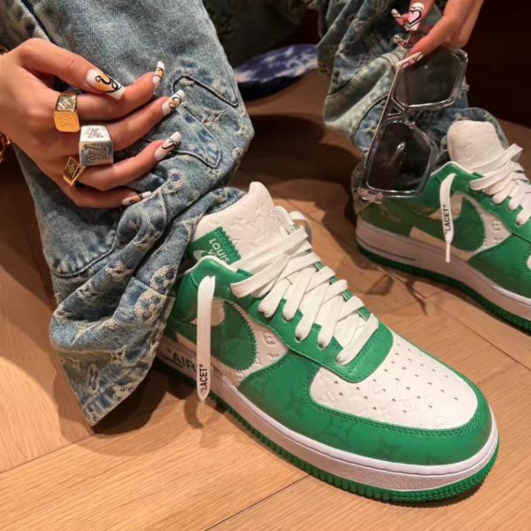 Giày Nike Air Force 1 Low x Louis Vuitton Virgil Abloh 'White Green' - Ảnh 3