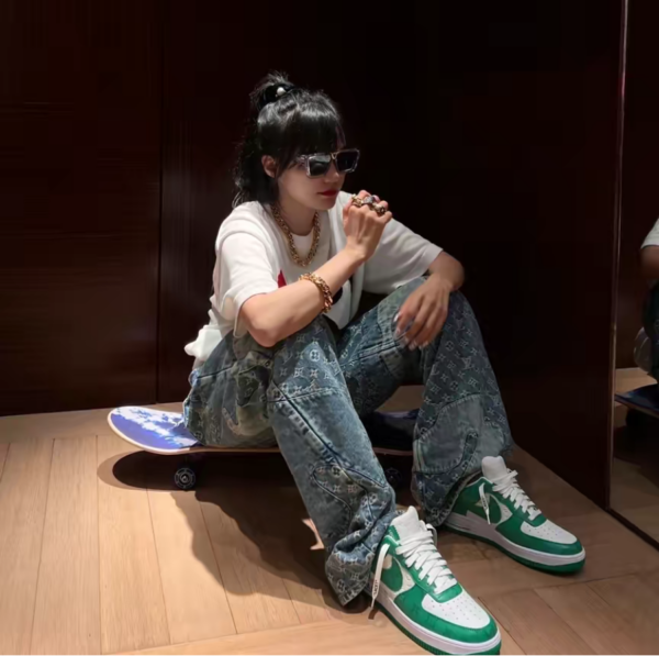 Giày Nike Air Force 1 Low x Louis Vuitton Virgil Abloh 'White Green' - Ảnh 2