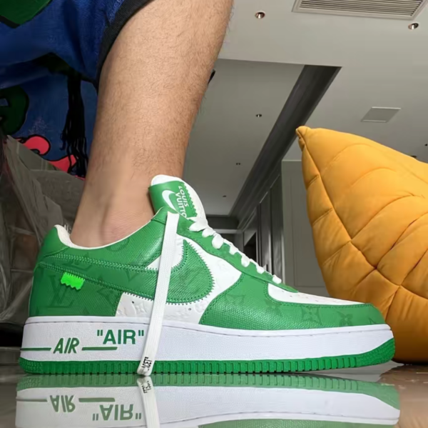 Giày Nike Air Force 1 Low x Louis Vuitton Virgil Abloh 'White Green' - Ảnh 4