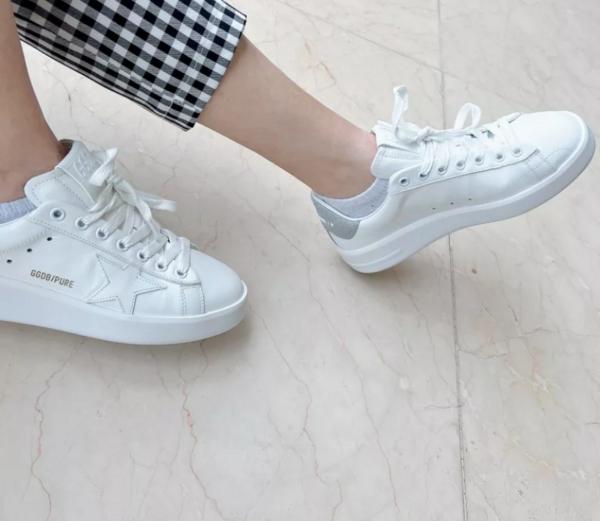 Giày Golden Goose WMNS Purestar 'White Silver' GWF00197 F000538 80185 - Ảnh 6