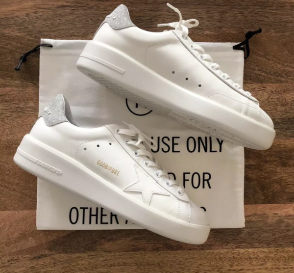 Giày Golden Goose WMNS Purestar 'White Silver' GWF00197 F000538 80185 - Ảnh 5
