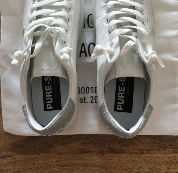 Giày Golden Goose WMNS Purestar 'White Silver' GWF00197 F000538 80185 - Ảnh 4