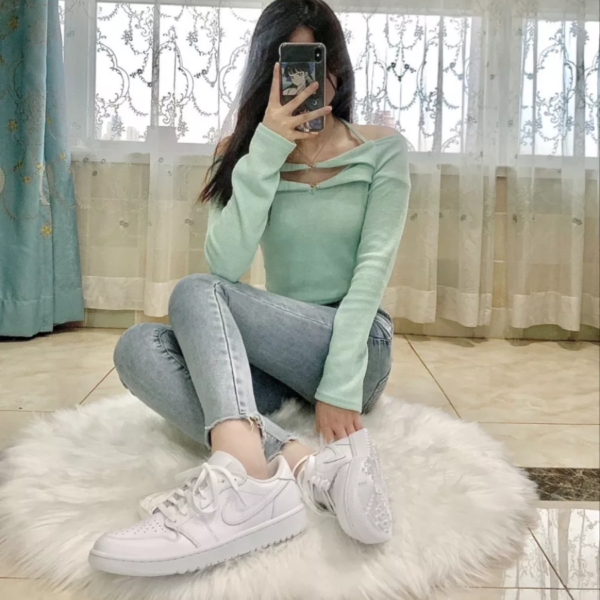 Giày Golf Nike Air Jordan 1 Retro Low Golf Triple White DD9315-101 - Ảnh 2