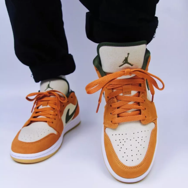 Giày Nike Air Jordan 1 Low ‘Orange Olive’ DH6931-102 - Ảnh 2